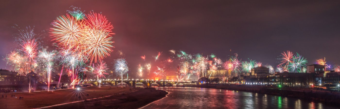 Feuerwerk über Dresden