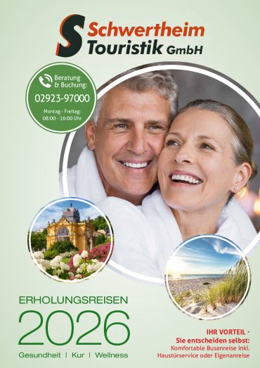Erholungsreisen 2026 inkl. Haustürabholung
(Zum Vorbestellen: Versand Oktober 2025)